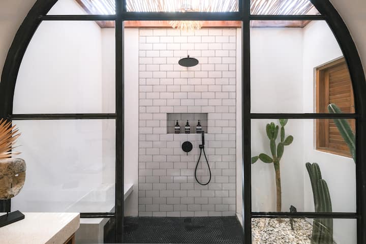 Bathroom with modern amenities